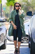 KIM KARDASHIAN Arrives at a Skating Rink in Glendale 04/01/2016