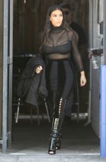 KIM KARDASHIAN at a Studio in Van Nuys 04/13/2016