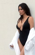 KIM KARDASHIAN in Swimsuit in Iceland 04/19/2016