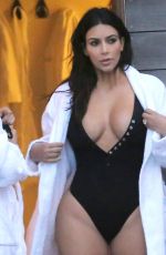 KIM KARDASHIAN in Swimsuit in Iceland 04/19/2016