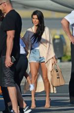 KOURTNEY KARDASHIAN at Van Nuys Signature Airport in Los Angeles 04/24/2016
