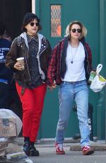 KRISTEN STEWART and SoKo Out in New York 04/12/2016