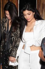 KYLIE and KENDALL JENNER Leaves Nce Guy Eest Hollywood 04/28/2016