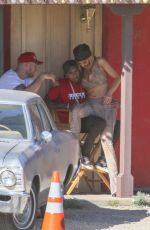 KYLIE JENNER and Tyga on Set of Kylie Lip Kit Commercial in Palm Desert 03/25/2016