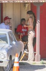 KYLIE JENNER and Tyga on Set of Kylie Lip Kit Commercial in Palm Desert 03/25/2016