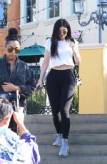 KYLIE JENNER in Tights at Sugarfish in Calabasas 04/26/2016