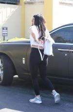 KYLIE JENNER in Tights at Sugarfish in Calabasas 04/26/2016