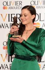 LARA PULVER at 2016 Olivier Awards in London 04/03/2016