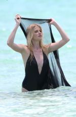 LARA STONE in Bikini on the Set of a Photoshoot in Miami Beach 04/29/2016