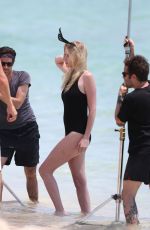 LARA STONE in Bikini on the Set of a Photoshoot in Miami Beach 04/29/2016