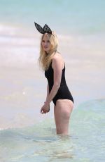 LARA STONE in Bikini on the Set of a Photoshoot in Miami Beach 04/29/2016