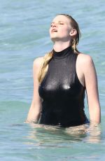 LARA STONE in Bikini on the Set of a Photoshoot in Miami Beach 04/29/2016