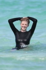 LARA STONE in Bikini on the Set of a Photoshoot in Miami Beach 04/29/2016