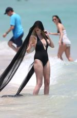 LARA STONE in Bikini on the Set of a Photoshoot in Miami Beach 04/29/2016