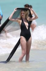LARA STONE in Bikini on the Set of a Photoshoot in Miami Beach 04/29/2016
