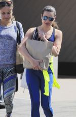 LEA MICHELE Leaves a Gym in Brentwood 04/27/2016