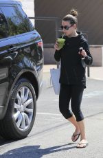 LEA MICHELE Leaves Workout in Santa Monica 04/19/2016