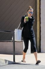 LEA MICHELE Leaves Workout in Santa Monica 04/19/2016