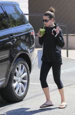 LEA MICHELE Leaves Workout in Santa Monica 04/19/2016