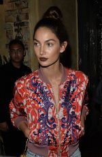 LILY ALDRIDGE at El Compadre in Los Angeles 04/06/2016