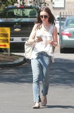LILY COLLINS in Jeans Out and About in North Hollywood 04/22/2016