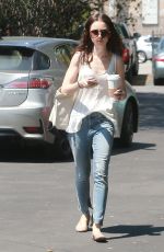 LILY COLLINS in Jeans Out and About in North Hollywood 04/22/2016