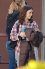 LILY COLLINS on the Set 
