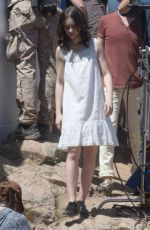 LILY COLLINS on the Set 