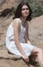 LILY COLLINS on the Set 