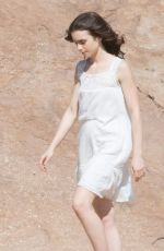 LILY COLLINS on the Set 