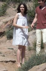 LILY COLLINS on the Set 