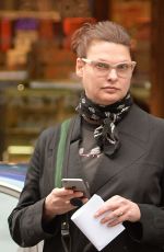 LINDA EVANGELISTA Out and About in New York 04/27/2016