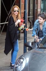 LINDSAY LOHAN and Egor Tarabasov Out in Soho 04/15/2016