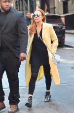 LINDSAY LOHAN Out and About in New York 04/13/2016