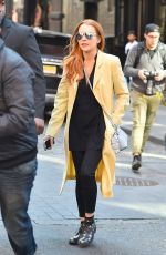 LINDSAY LOHAN Out and About in New York 04/13/2016
