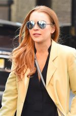 LINDSAY LOHAN Out and About in New York 04/13/2016