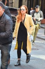 LINDSAY LOHAN Out and About in New York 04/13/2016