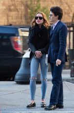 LINDSAY LOHAN Out in New York 04/14/2016