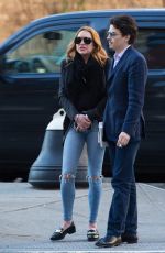 LINDSAY LOHAN Out in New York 04/14/2016