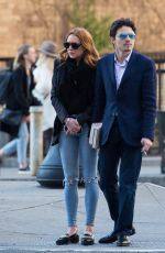 LINDSAY LOHAN Out in New York 04/14/2016