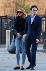 LINDSAY LOHAN Out in New York 04/14/2016