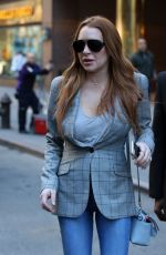 LINDSAY LOHAN Out in New York 04/15/2016