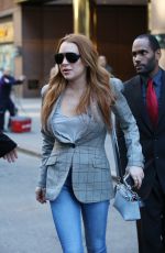 LINDSAY LOHAN Out in New York 04/15/2016