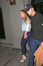 LINDSEY VONN Leaves Craigs Restaurant in West Hollywood 04/09/2016
