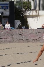 LOUISA LYTTON and CAROLINE PEARCE in Bikinis on the Beach in Santa Monica 04/28/2016