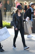 LUCY HALE Out Shopping at Grove in Los Angeles 04/01/2016