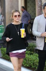 LUCY HALE Out Shopping at The Grove in Los Angeles 03/31/2016