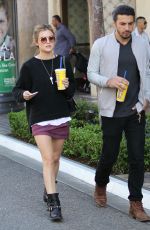 LUCY HALE Out Shopping at The Grove in Los Angeles 03/31/2016