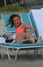 MEGAN MCKENNA in Swimsuit at a Beach un Miami 04/19/2016