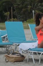 MEGAN MCKENNA in Swimsuit at a Beach un Miami 04/19/2016